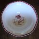 Saladier Sylvia Digoin Sarreguemines fleur rouge Art Deco