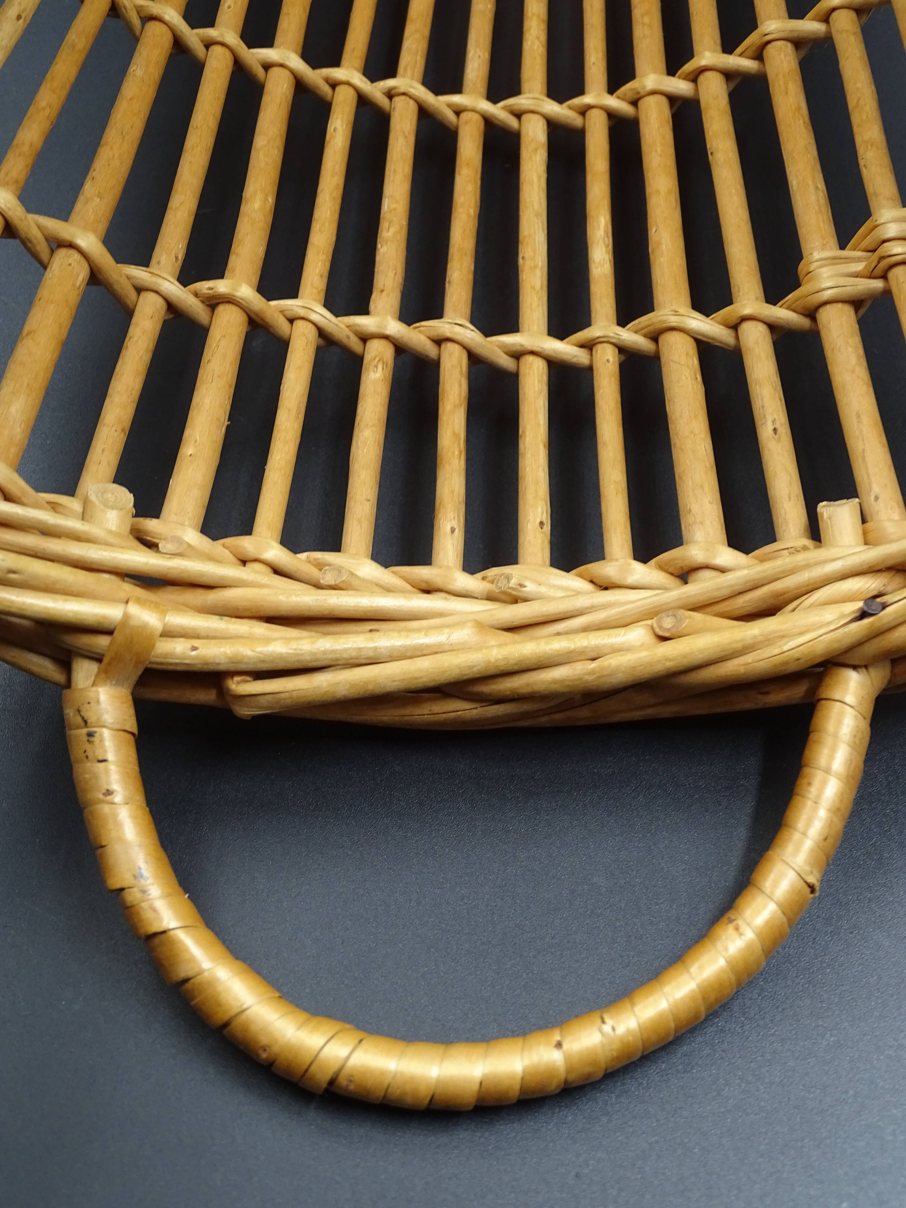 Wicker wastepaper basket
