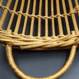 Wicker wastepaper basket