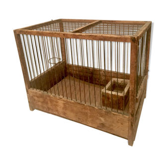 Cage à oiseaux en bois