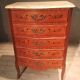 Flowered marquetry commode in Louis XV style