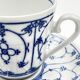 Set of 4 winterling cups, milk jug and sugar bowl