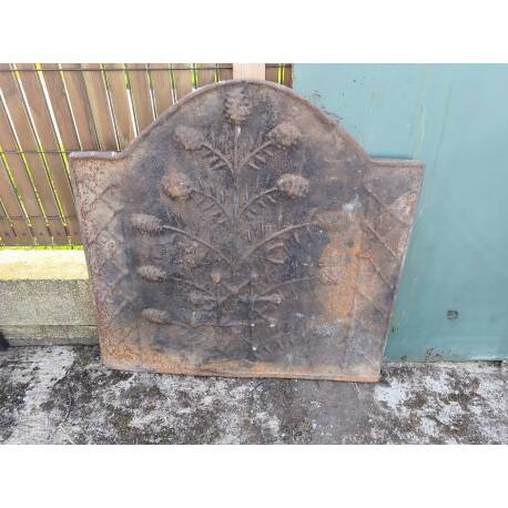 19th-century cast iron fireplace plaque