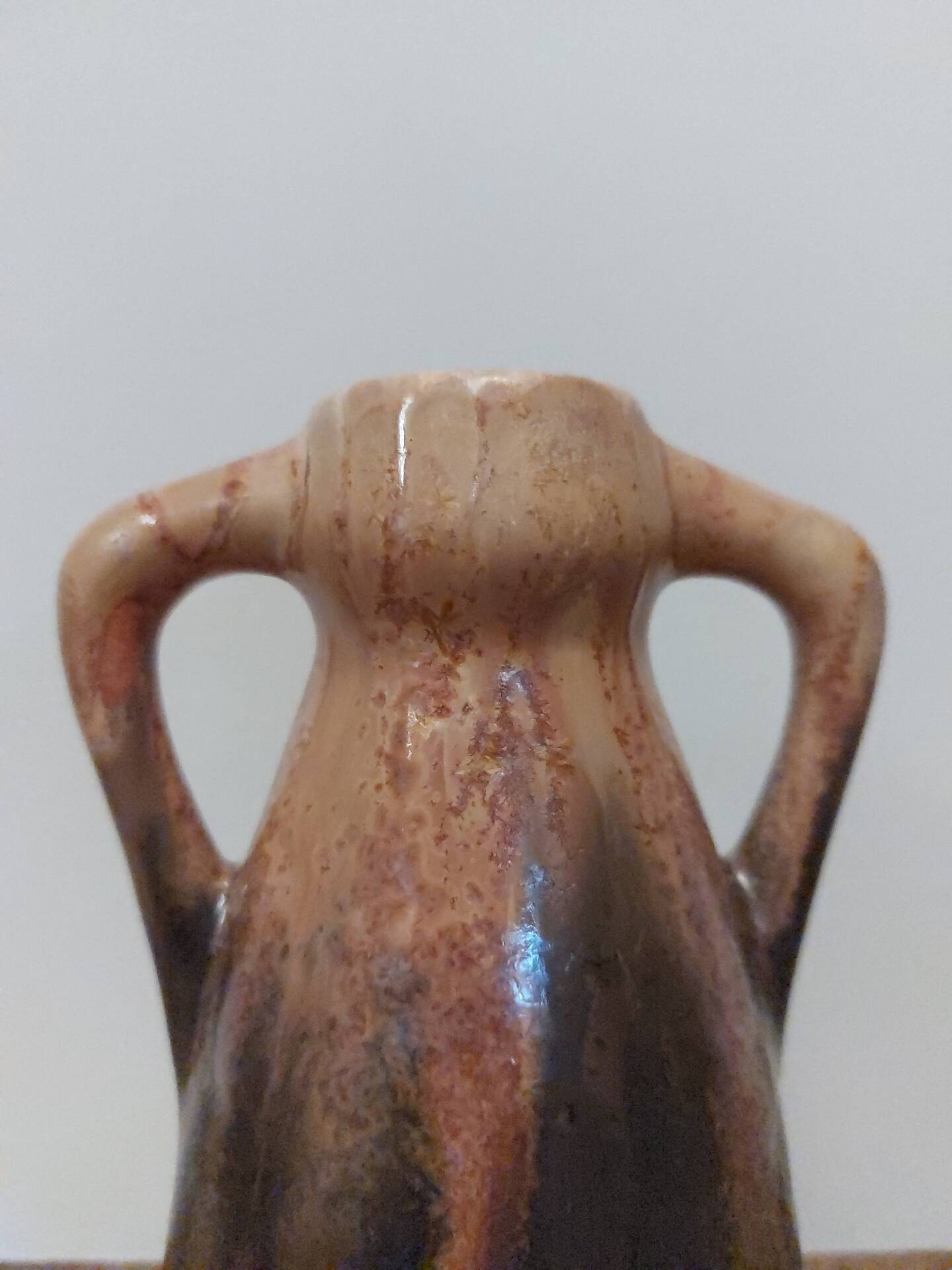 Vase art déco Gilbert Méténier en grès flammé- 18cm 