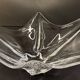 Large vintage sculptural crystal platter from the 1950s/60s