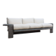 Vintage 3-seater sofa by Marzio Cecchi in ribbed leather 1970s
