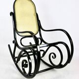 Vintage Black Rocking Chair attributed to Michael Thonet