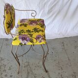 Fauteuil fleuri en fer forgé