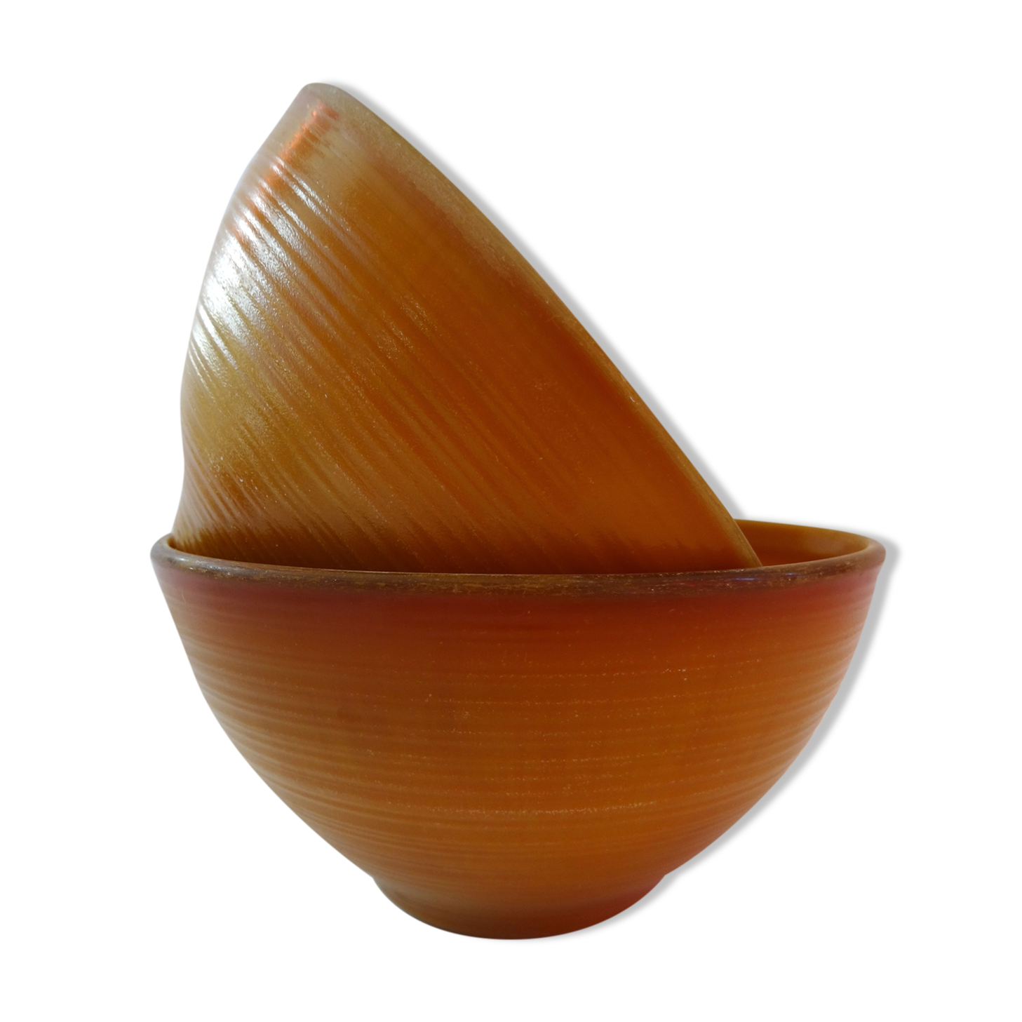 Brown arcopal bowls