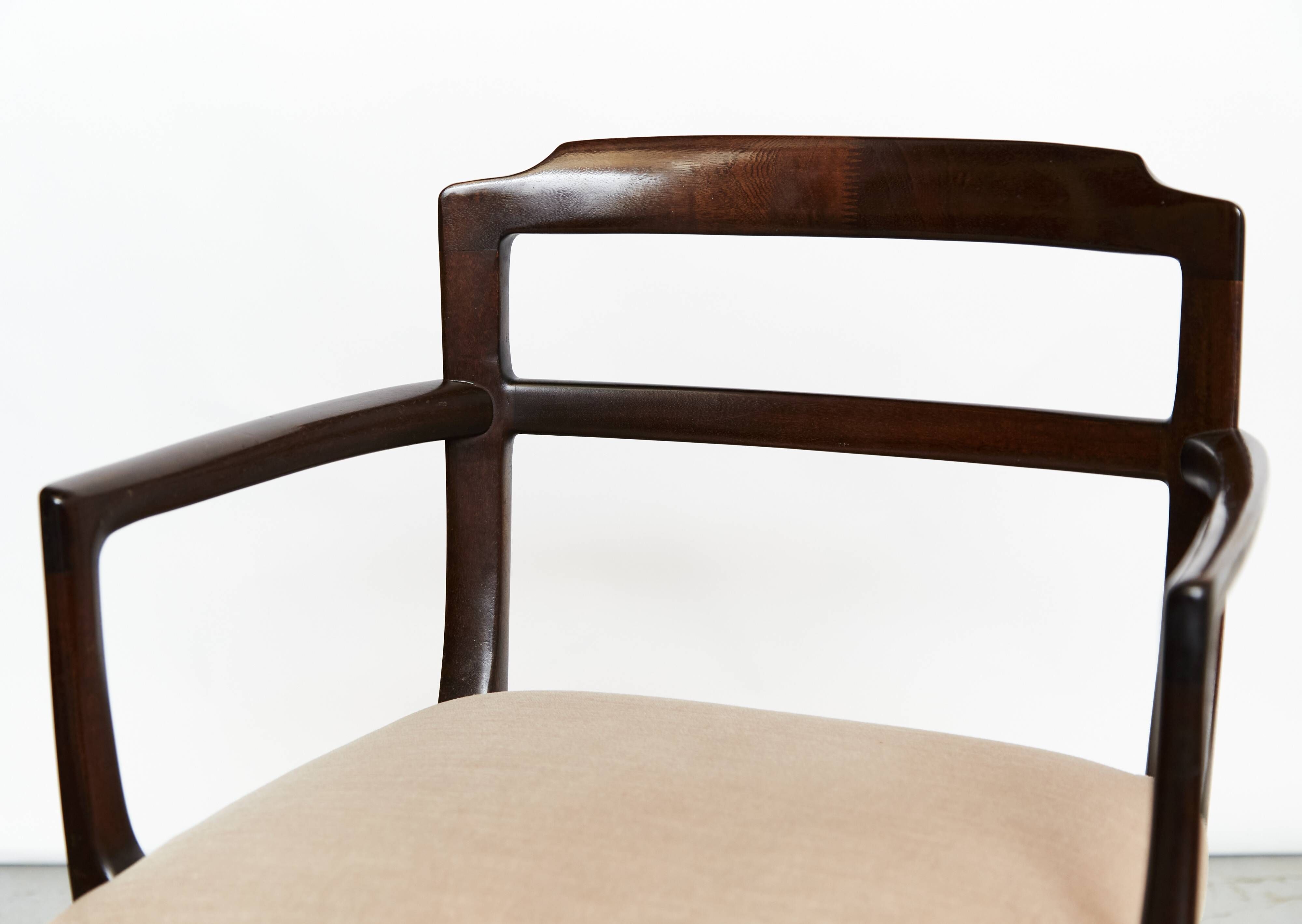 Mahogany dining chairs by Ole Wanscher for AJ Iversen, 1970s, set of 6