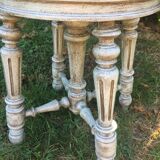 Antique swivel screw stool