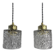Pair of vintage glass suspensions