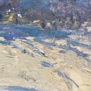 Oil painting on cardboard signed, dimensions: height - 48 cm - width - 68.5 cm -