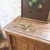 Enfilade meuble de métier chêne coulissant XL
