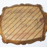 Old carved & patinated wooden top baroque style