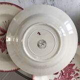 set of 6 hollow plates Longchamp pinks 30-40s