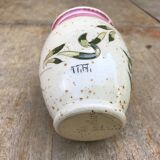 Vase grès Alsace Graessel beige décor ciselé made in France vintage
