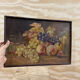 Still life on wood painted in oil 19th