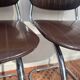 Chaises traineau cantilever chrome et skai années 70