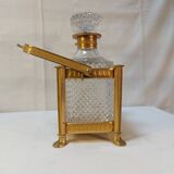 Whiskey cellar called "Tantalus" - Servant of 2 cut crystal carafes