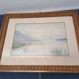 Pastel landscape signed ambroise 1914