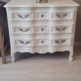 Louis XV style crossbow chest of drawers
