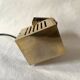 Old spot lamp, square, golden, to table, Aric cubes 70s