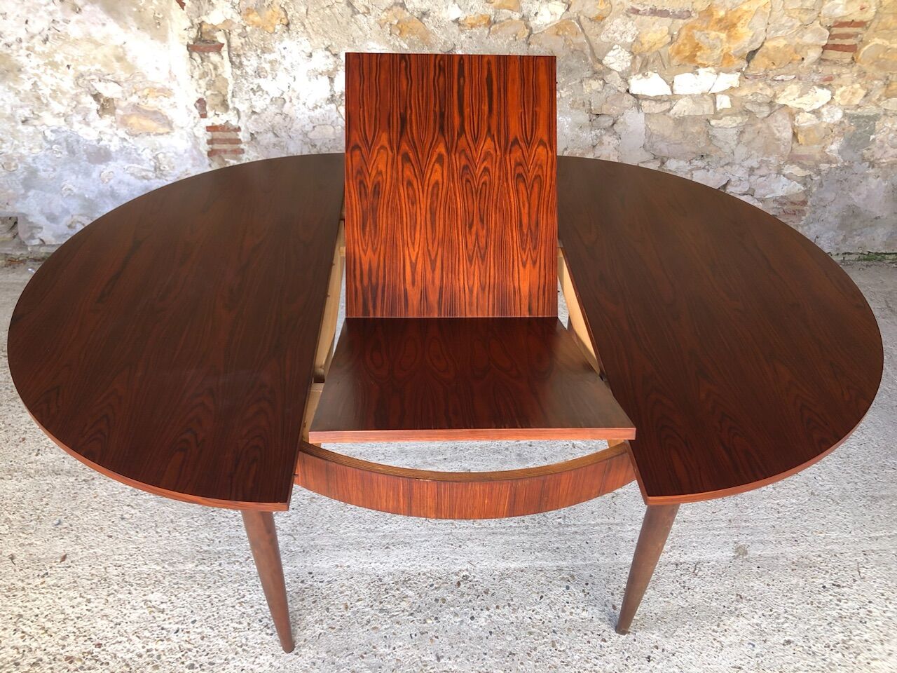 Mid-century dining table, vintage rosewood extension with butterfly extension table, 1960'