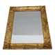 1940s Italian Mirror in Golden Wood Frame