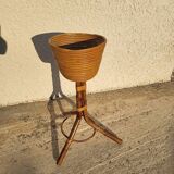 RATTAN FLOWER POT HOLDER 1960