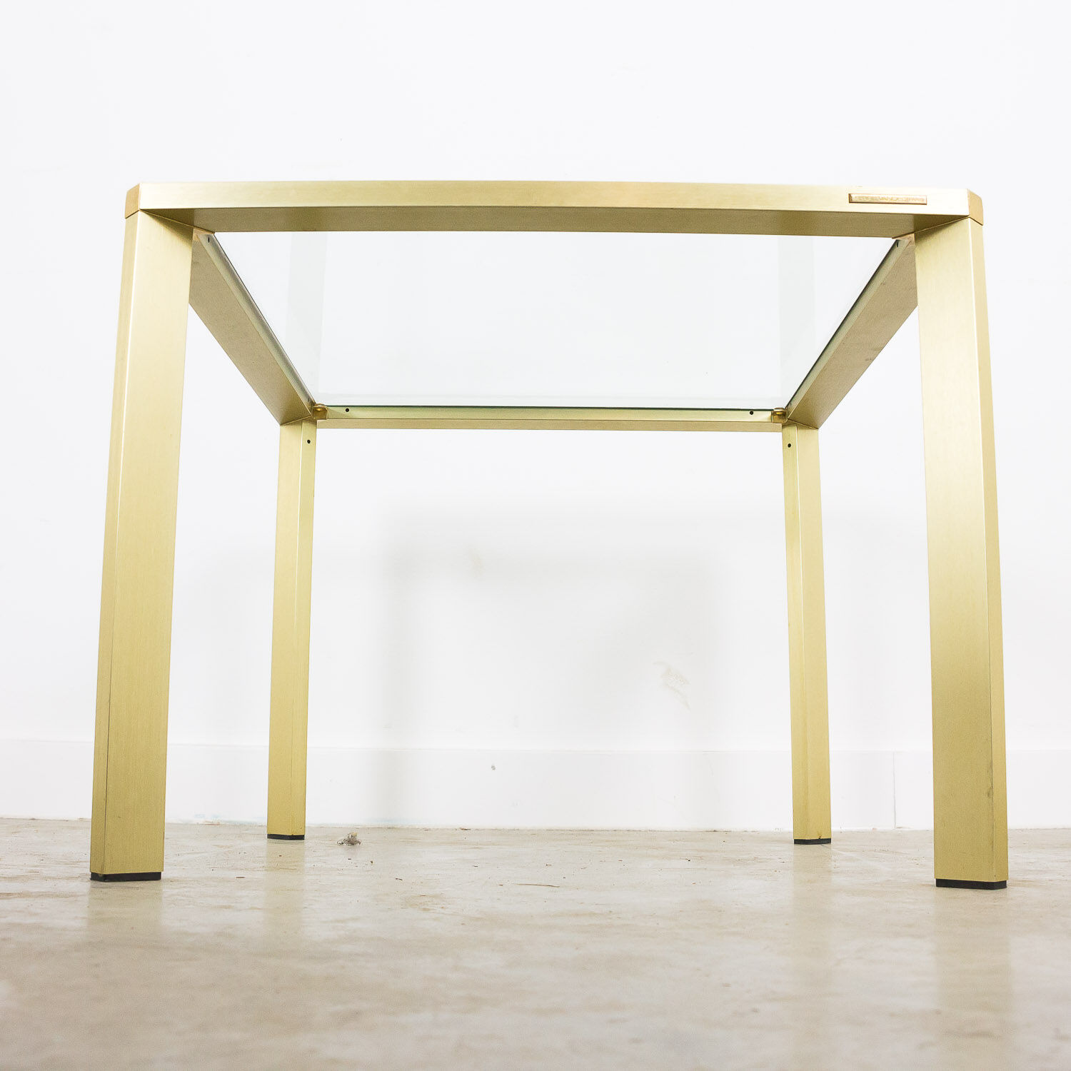 Pierre Vandel mid century coffee table brass