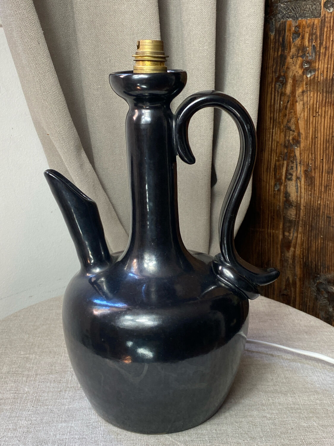 Ceramic lamp base, Sauveur Lunetta, Vallauris