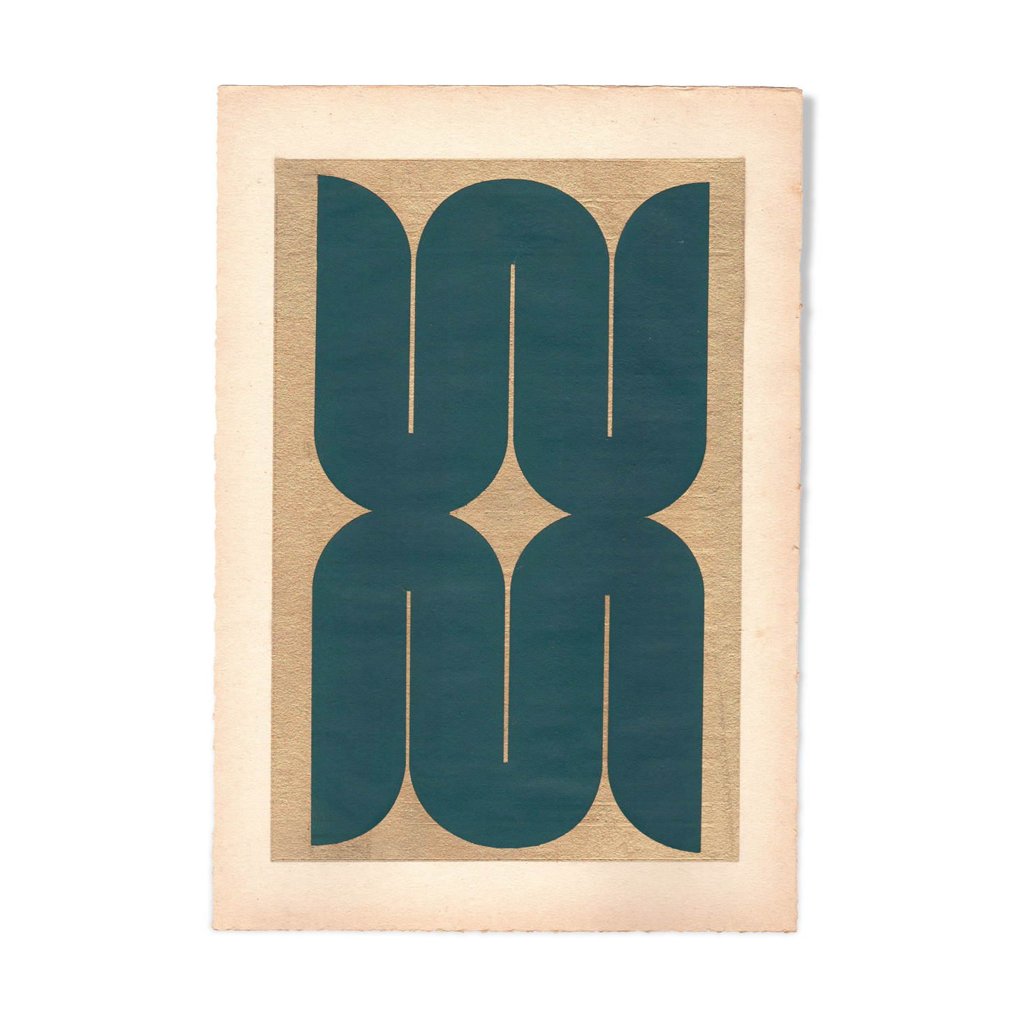 Original collage dated and signed without frame