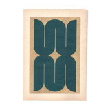 Original collage dated and signed without frame