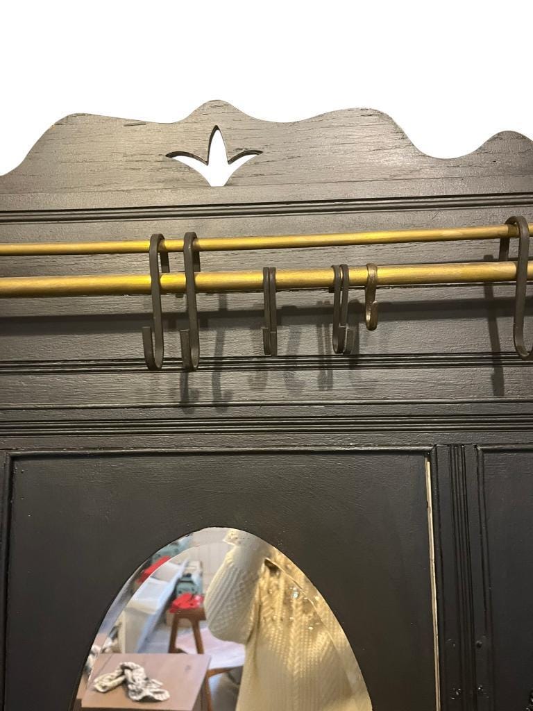 Large vintage freestanding coat rack / floor coat rack