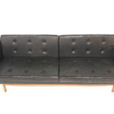 Scandinavian leather sofa, Karl Erik Ekselius for JOC, Sweden, 1950