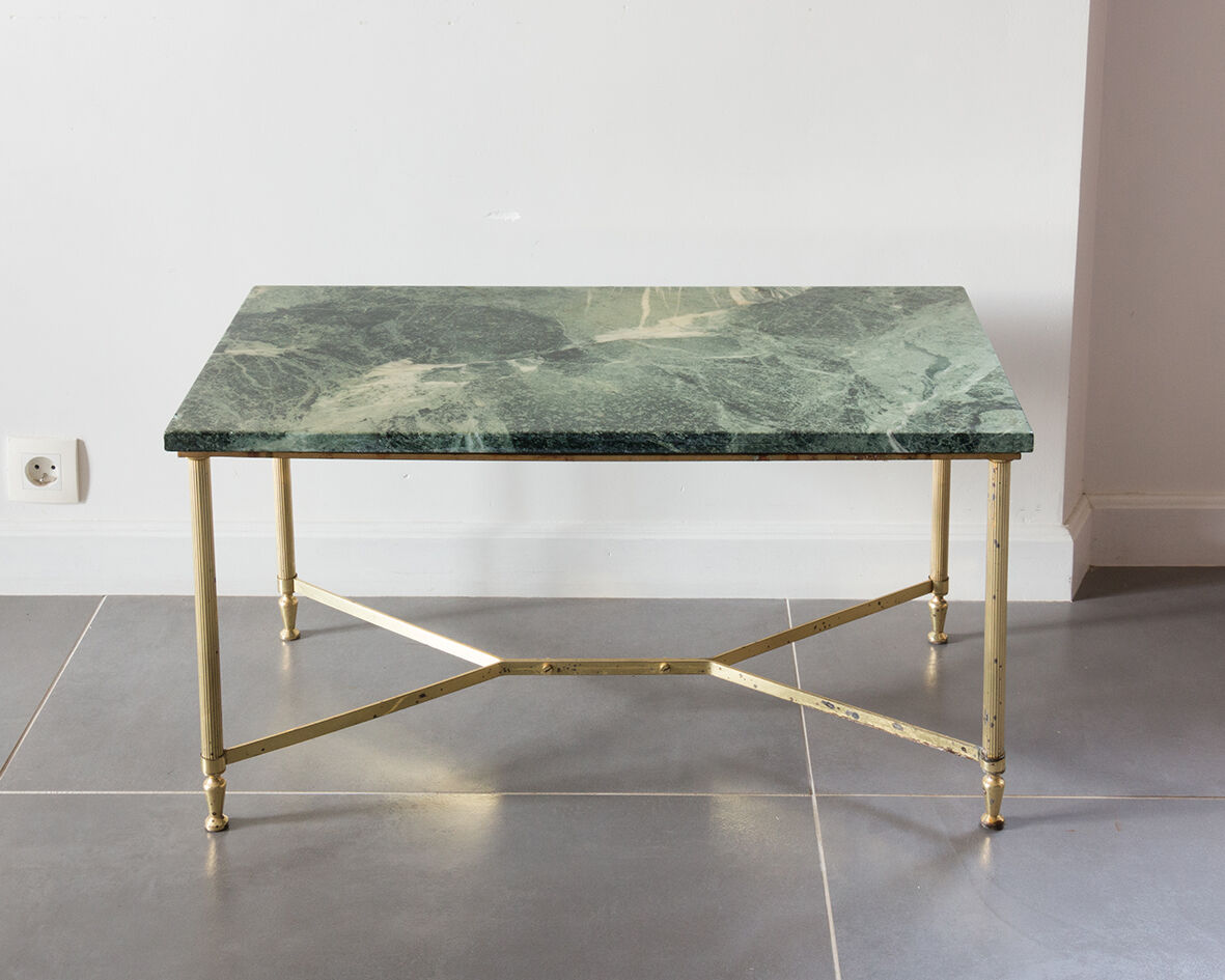 Green marble coffee table