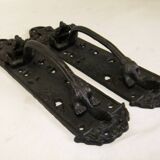 Cast iron dragon door handle 30cm pair