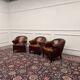 Classic English Sheepskin Leather Armchairs