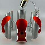 60s 70s 6-flame Sputnik candlestick metal chrome space age design