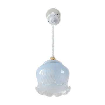 Suspension vintage bleue