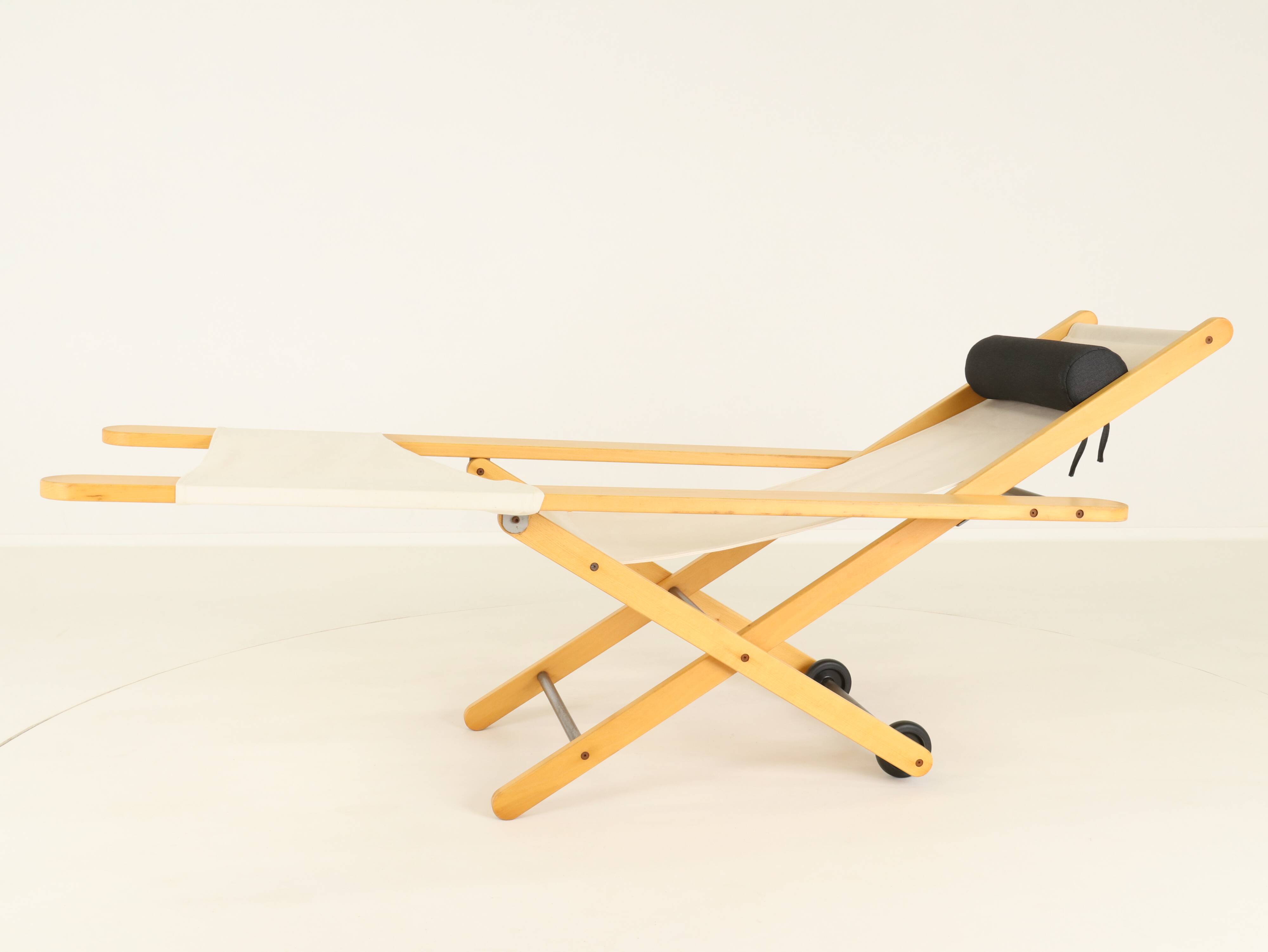 Unique outdoor prototype lounge chair likely B&B Italia, Italy, 1980s