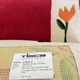 Hand-tufted wool rug "Blütenbordüre" Tisca 1980s France