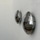 Pair of vintage chrome wall lights, France 1980