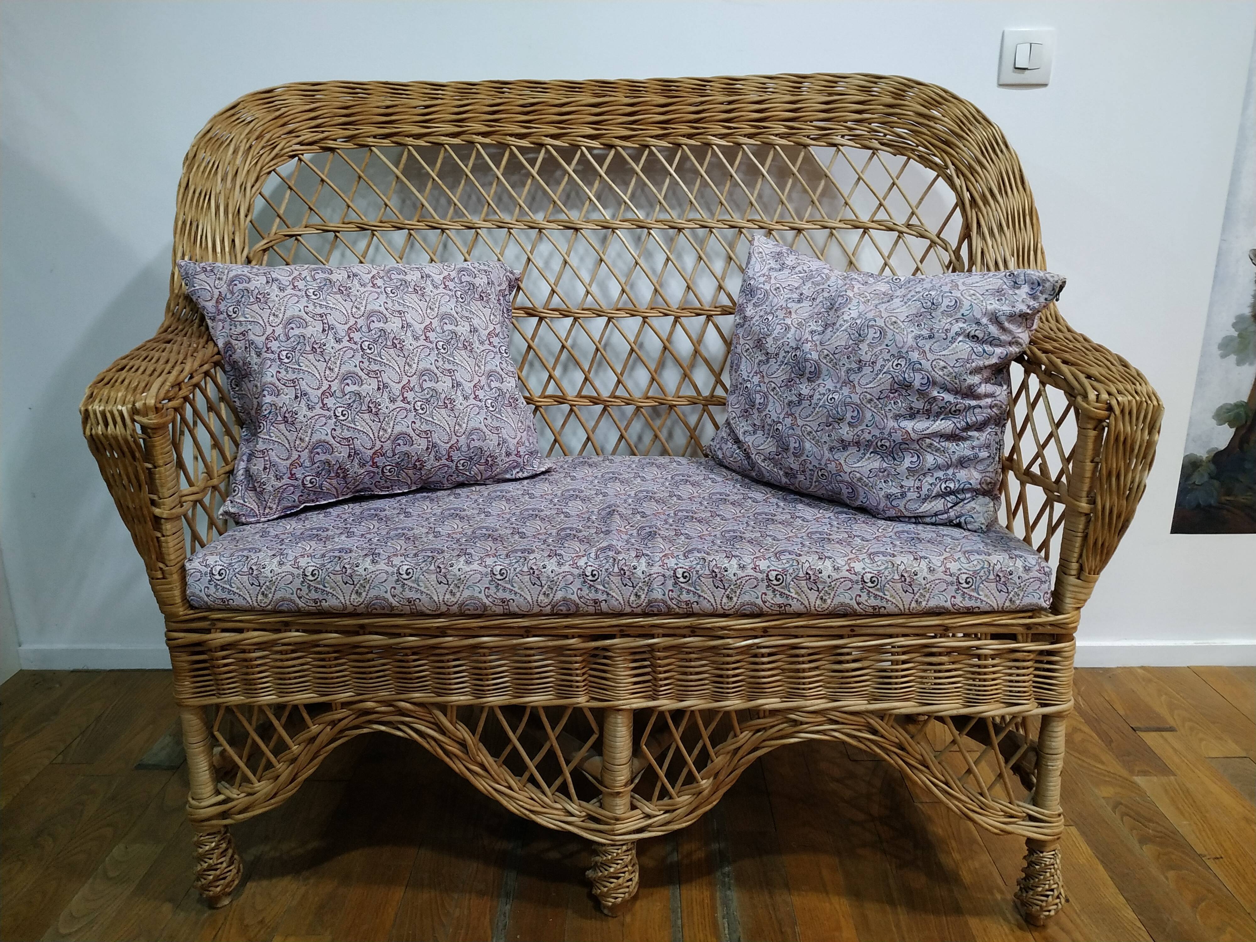 Rattan bench
