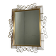 Vintage faceted mirror in an aluminium frame