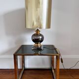 Table lamp in chrome and gold ceramic, 1970s
