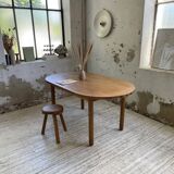 70s oval pine table from Les Arcs
