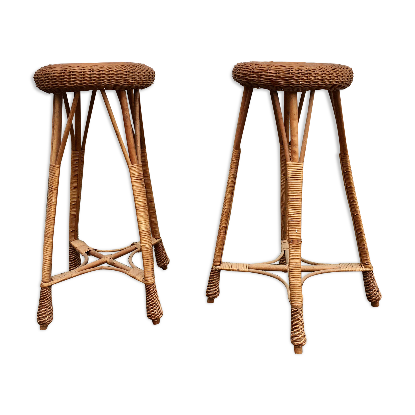 Pair vintage stools