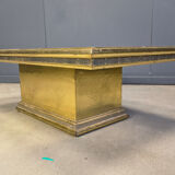 Gony Nava etched brass coffee table, 1970s